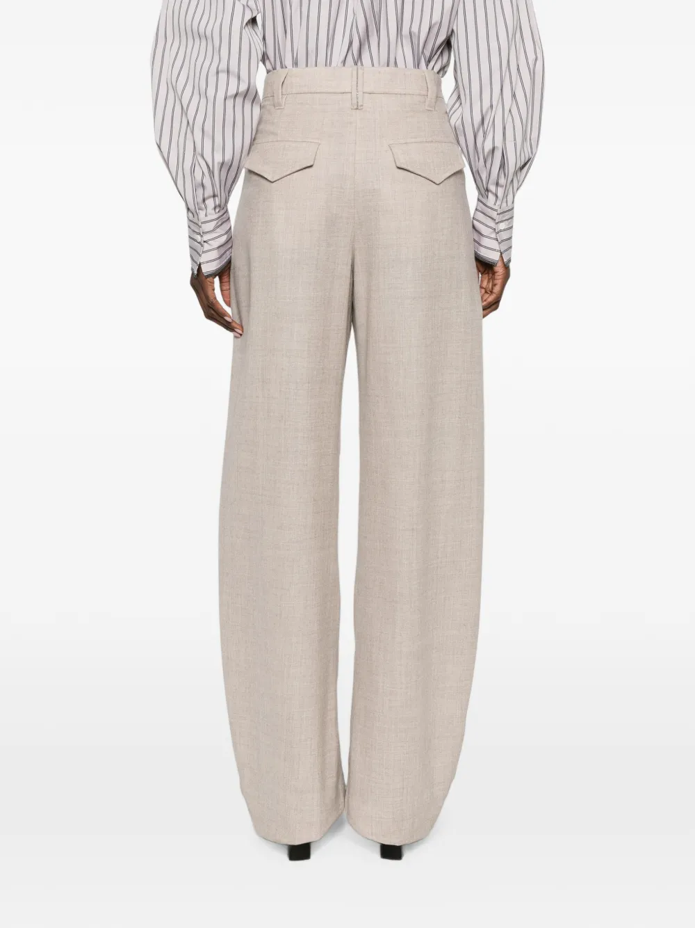 Brunello Cucinelli Broek met geplooide zak Beige