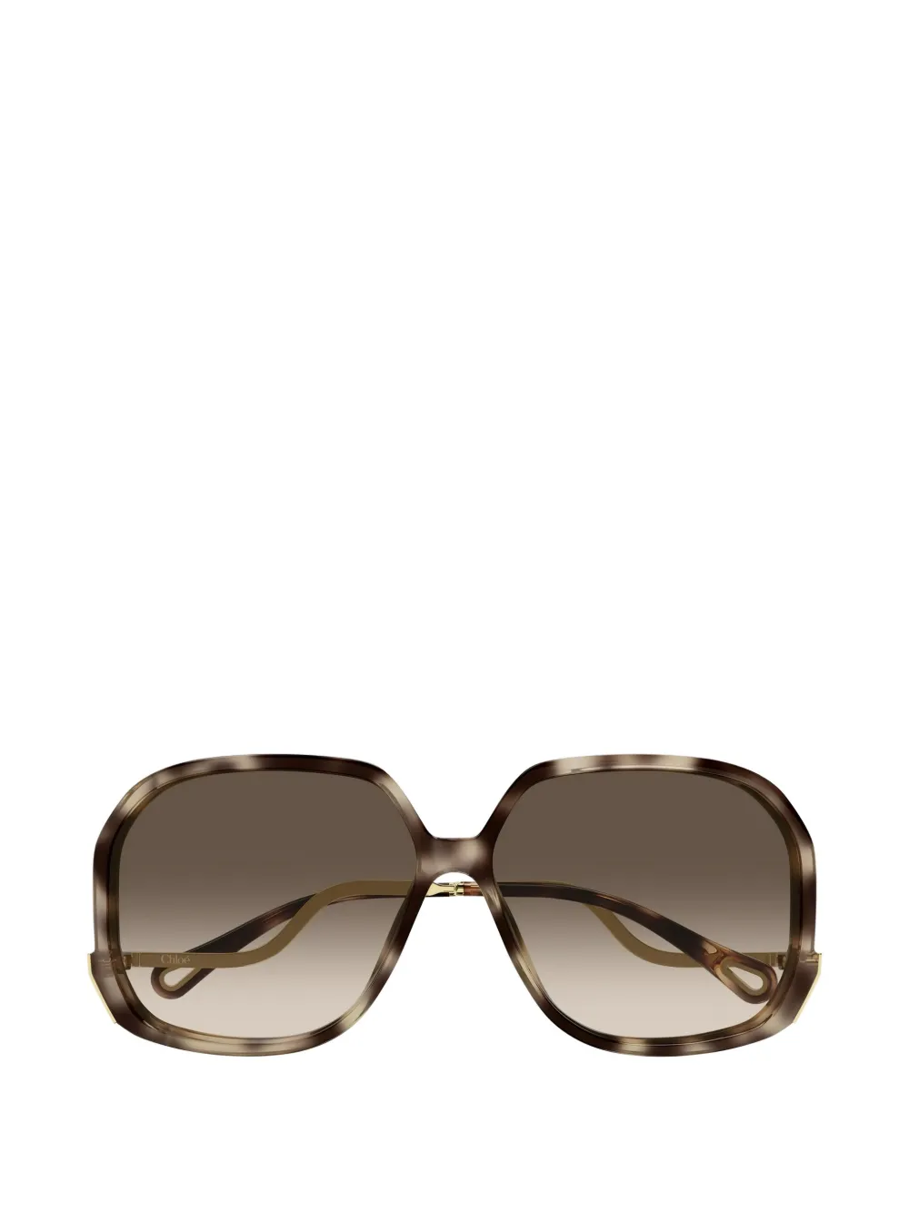 Chloé Eyewear Zonnebril met vierkant montuur Bruin