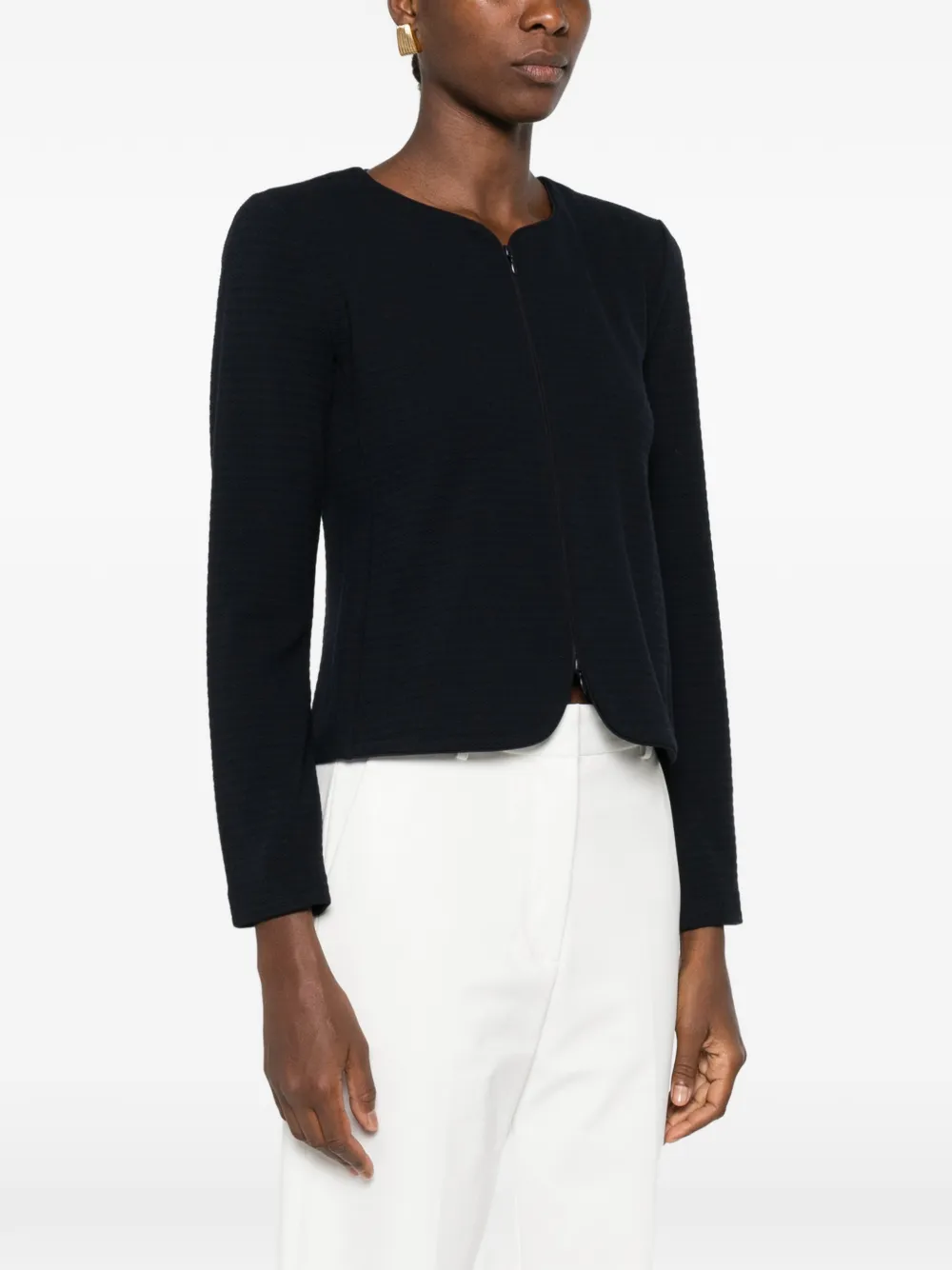 Emporio Armani Jack met rits Blauw