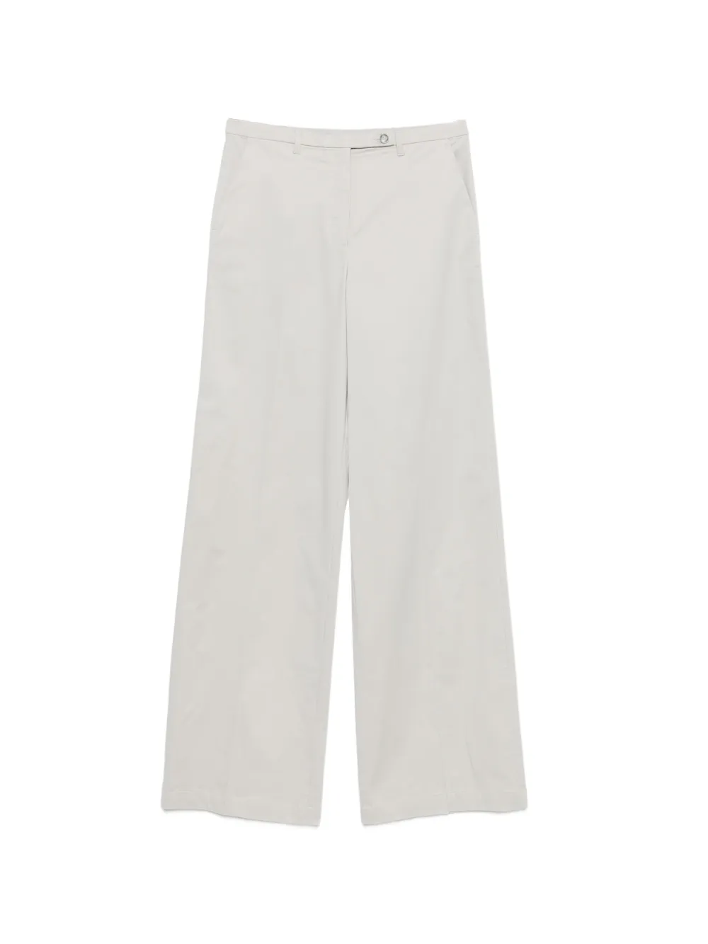 Emporio Armani logo-embroidered straight trousers - Grau