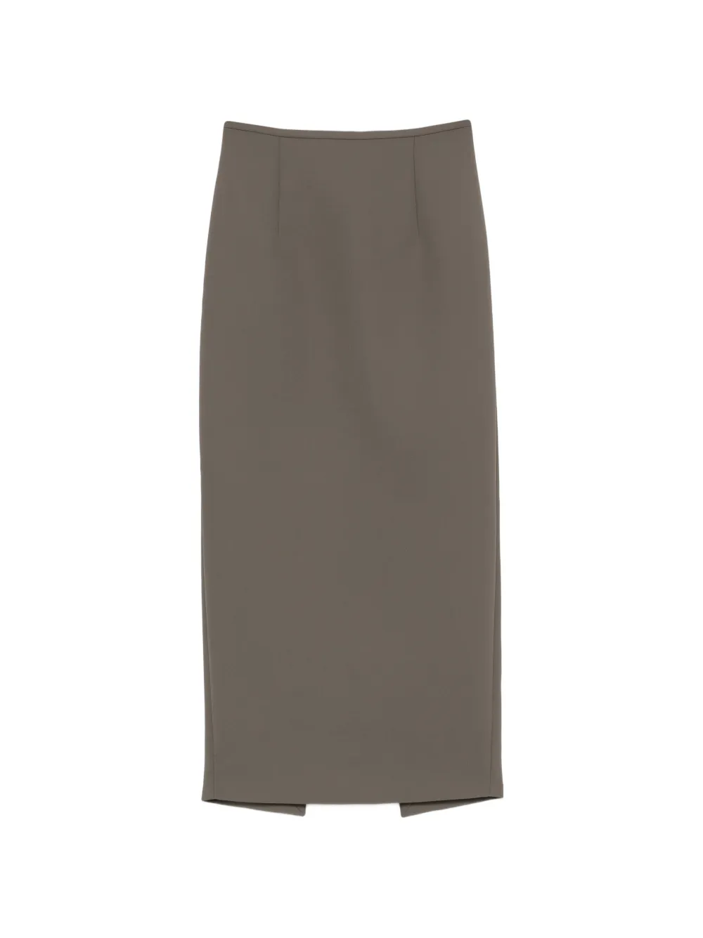 KHAITE Winton rear-slit midi skirt - Verde