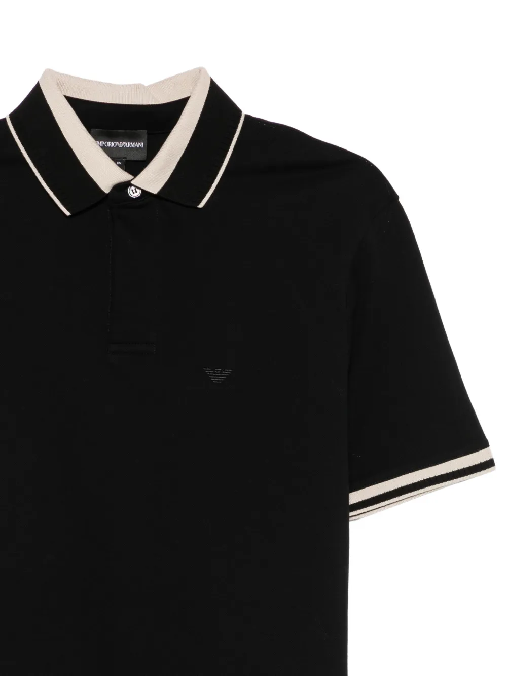 Emporio Armani Poloshirt met geborduurd logo Zwart
