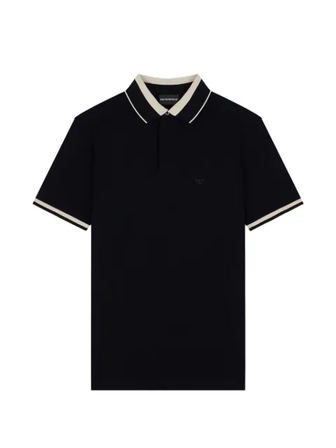 Emporio Armani logo-embroidered polo shirt