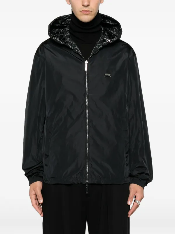 Emporio Armani モノグラム リバーシブル ジャケット | ブラック