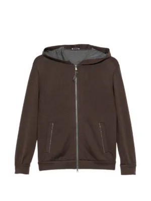 BRUNELLO CUCINELLI モニーレジップアップパーカー Brunello Cucinelli モニーレ ジップアップ パーカー | ブラウン