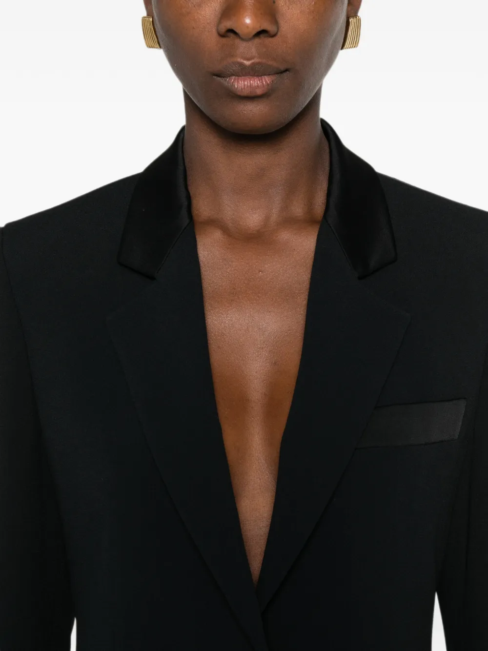 Emporio Armani Blazer met enkele rij knopen Zwart