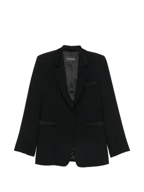 Emporio Armani blazer con botones y ribete de satén