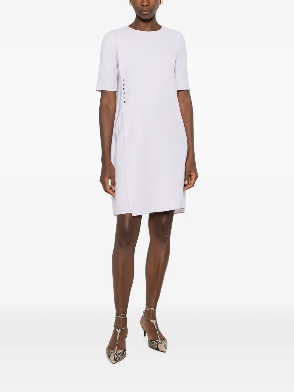 Emporio Armani Mini-jurk met studs Paars