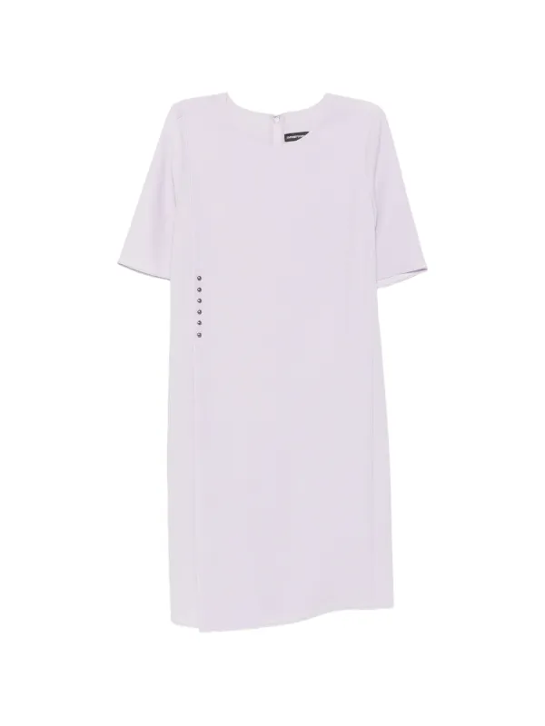 Emporio Armani Stud-embellished Mini Dress in Purple