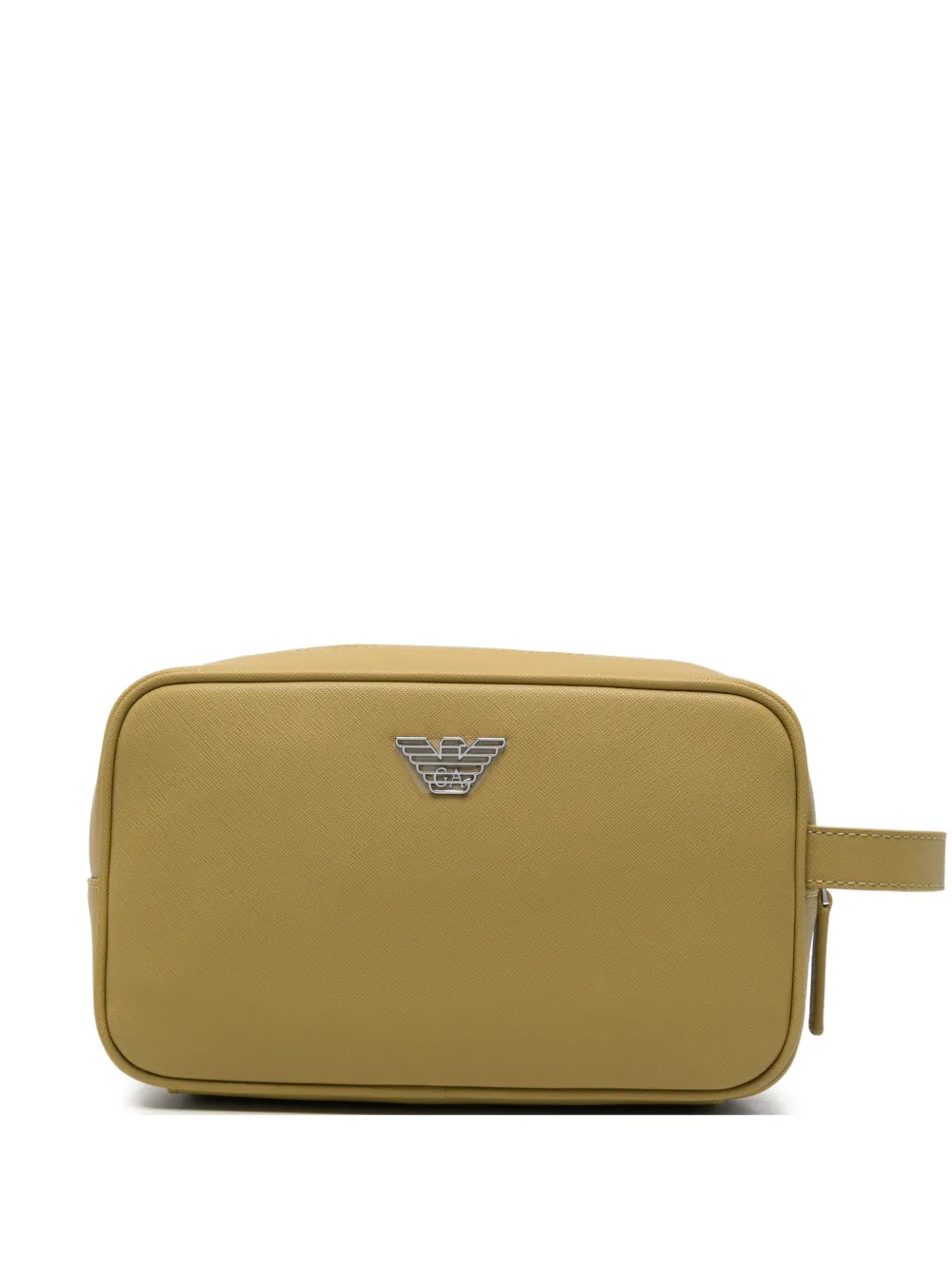 Emporio Armani logo-plaque wash bag - Grün