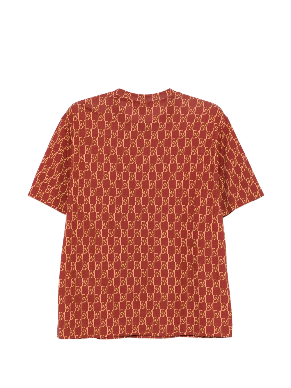 Emporio Armani T-shirt met logoprint Rood