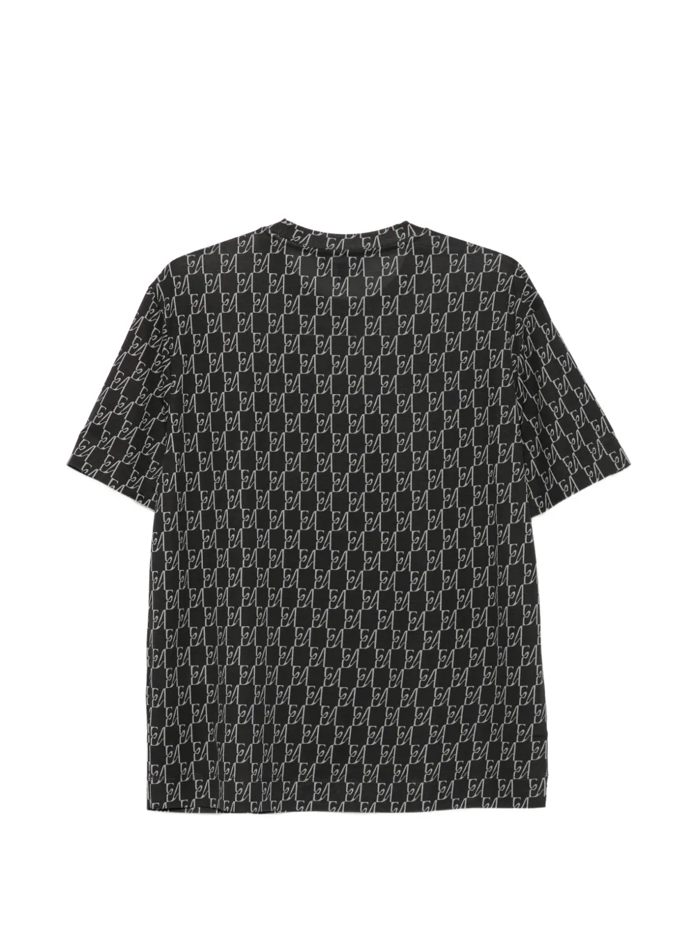 Emporio Armani T-shirt met monogramprint Zwart