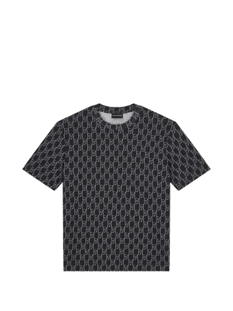 Emporio Armani jersey T-shirt in lyocell blend with all-over logo print