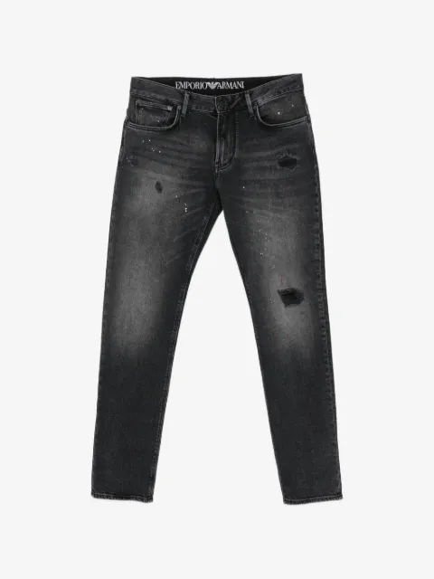 Emporio Armani slitna jeans med färgstänk