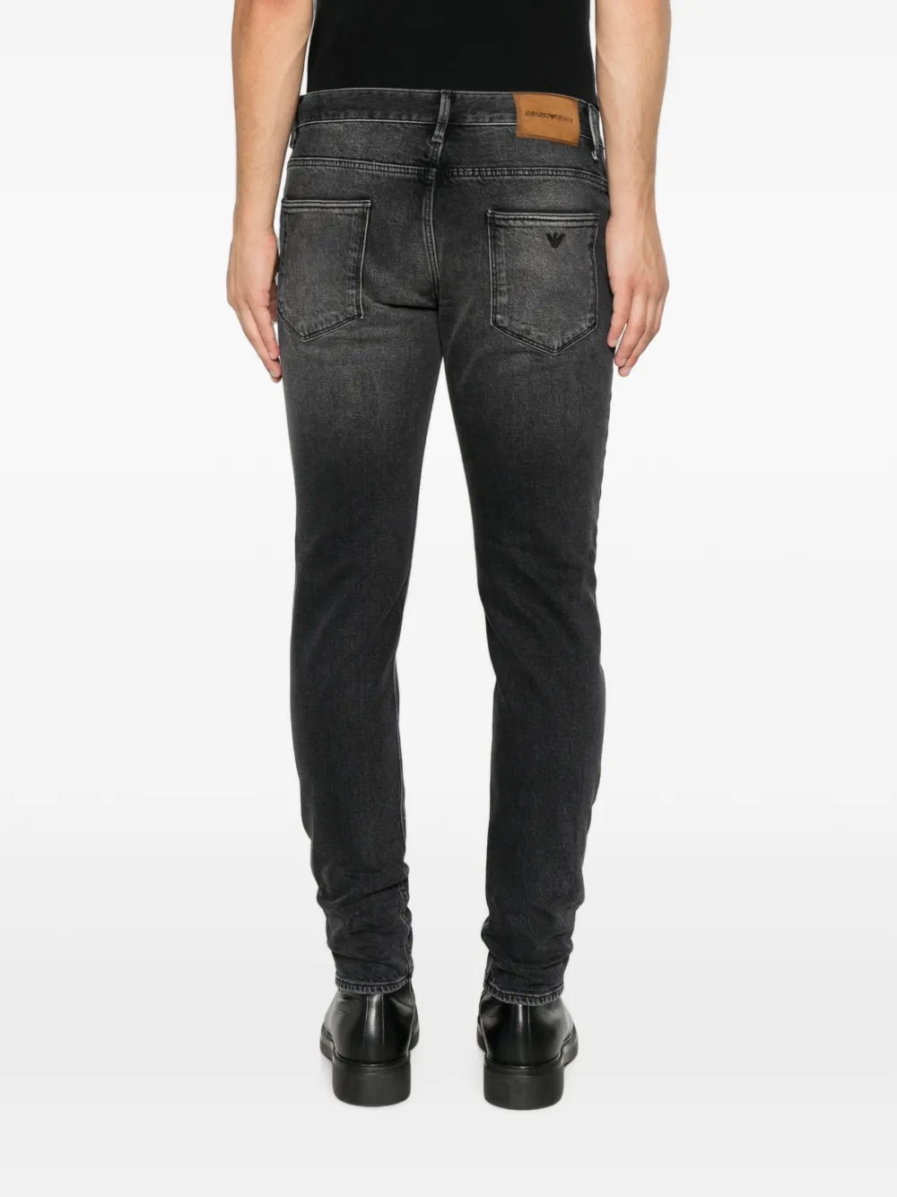 Emporio Armani Jeans met verfspetters Grijs