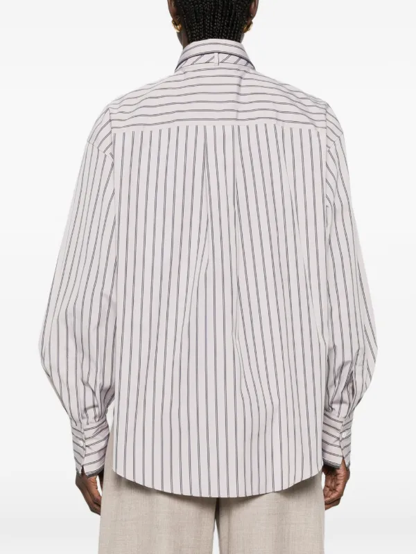 Brunello Cucinelli ストライプ シャツ | ニュートラル | FARFETCH JP
