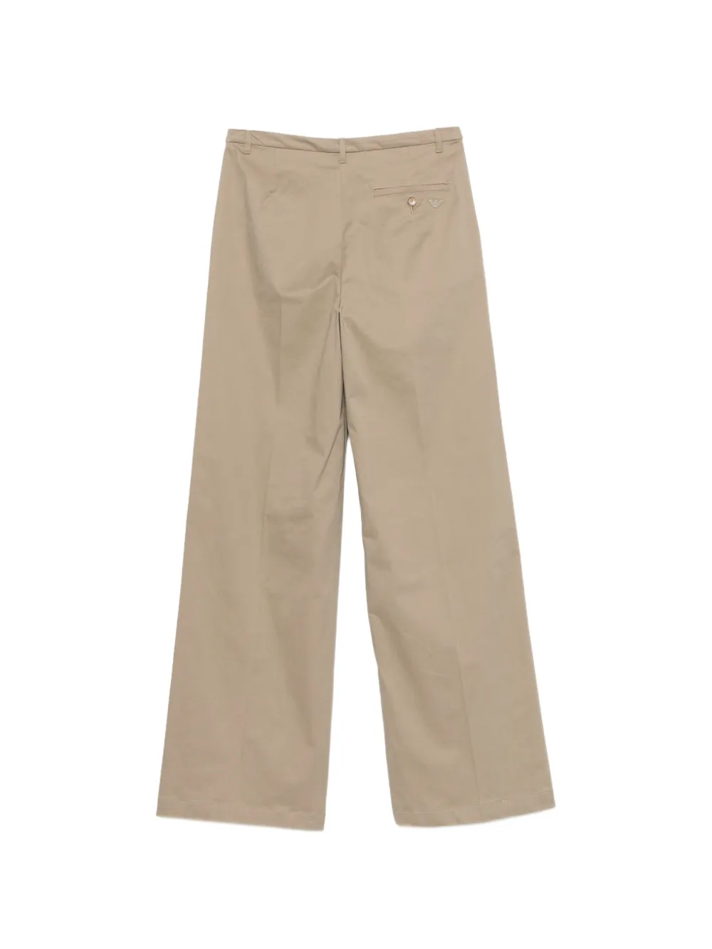 Emporio Armani Straight broek met geborduurd logo Beige