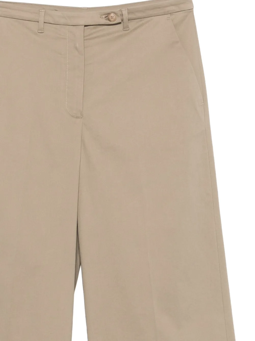 Emporio Armani Straight broek met geborduurd logo Beige