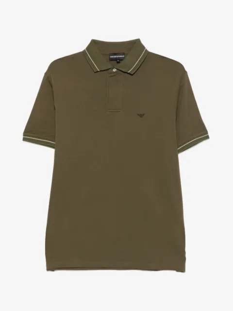 Emporio Armani logo-embroidered polo shirt