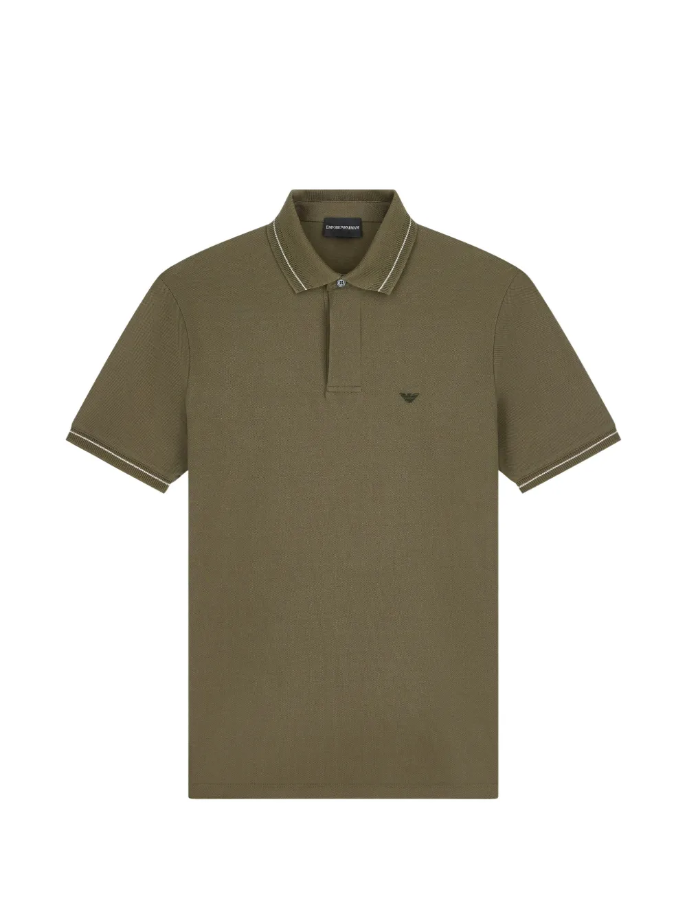 Emporio Armani logo-embroidered polo shirt - Verde