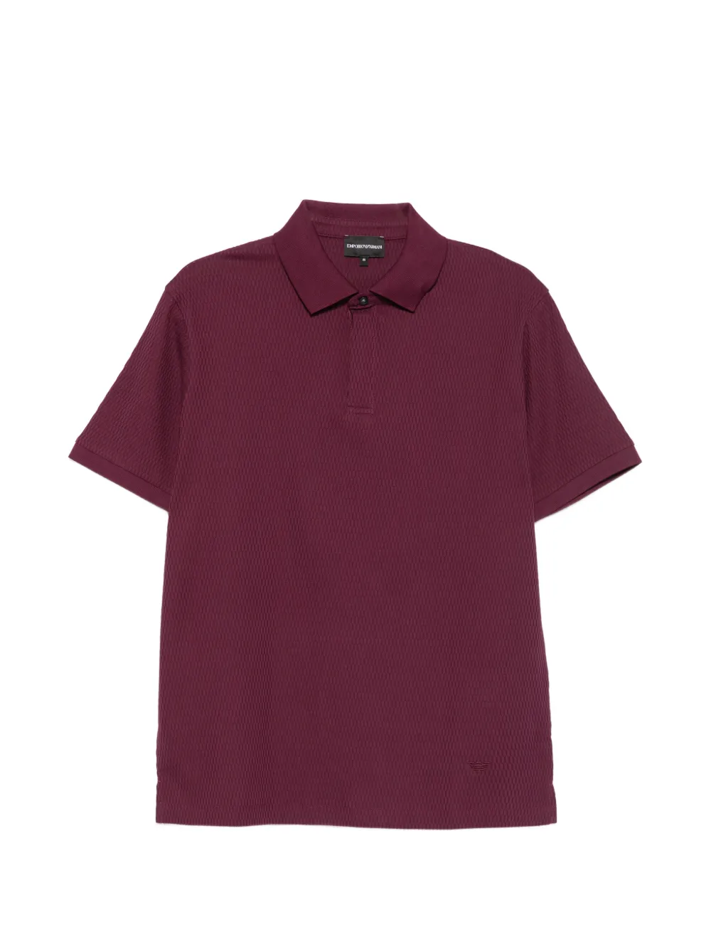 Emporio Armani textured-knit polo shirt - Violett