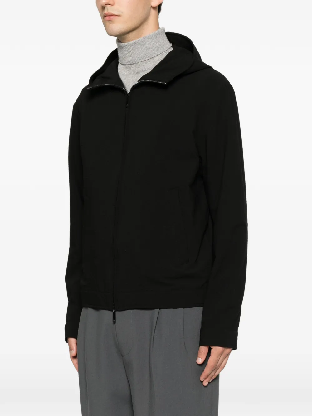 Emporio Armani Jack met capuchon en rits Zilver