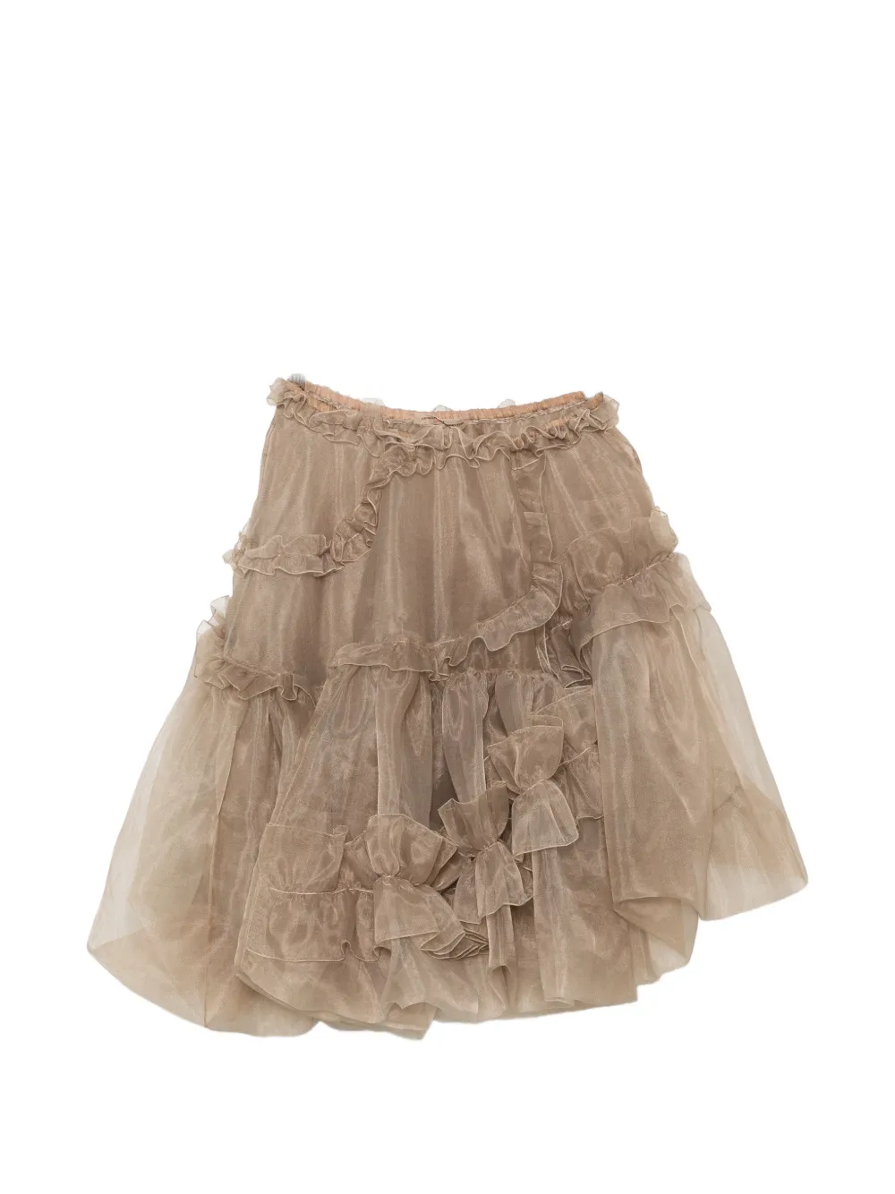Ermanno Scervino Gonna midi a balze con ruches - Toni neutri