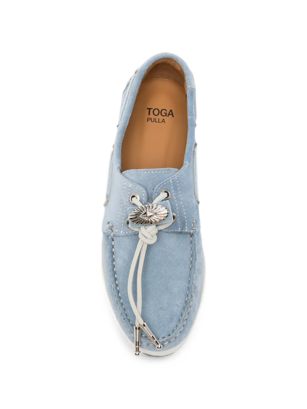 Toga Pulla suede-finish boat shoes Blauw