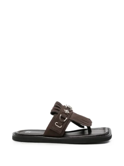 Toga Virilis fringed-detail square-toe sandals