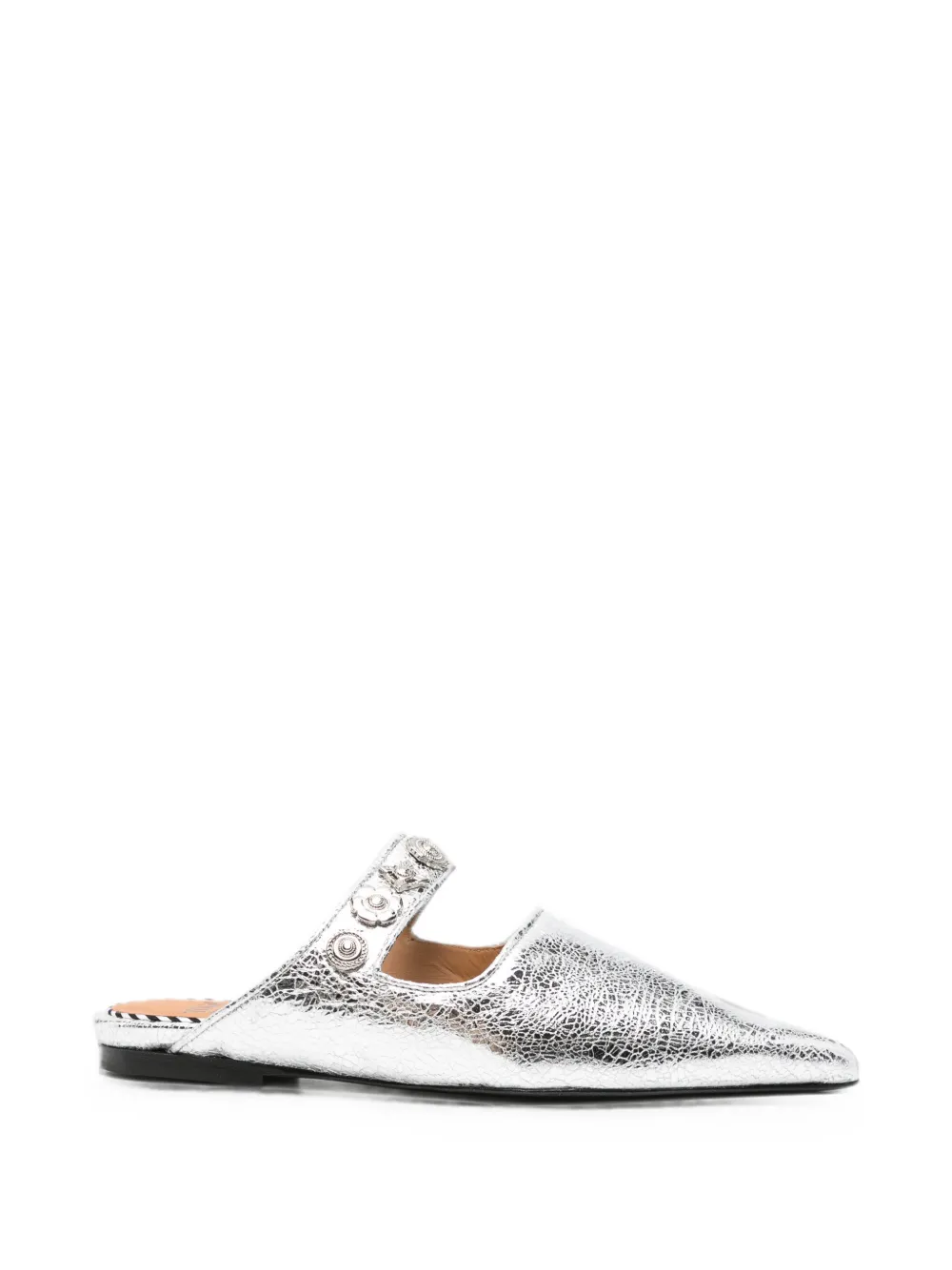 Toga Pulla stud-embellished pointed-toe mules Zilver