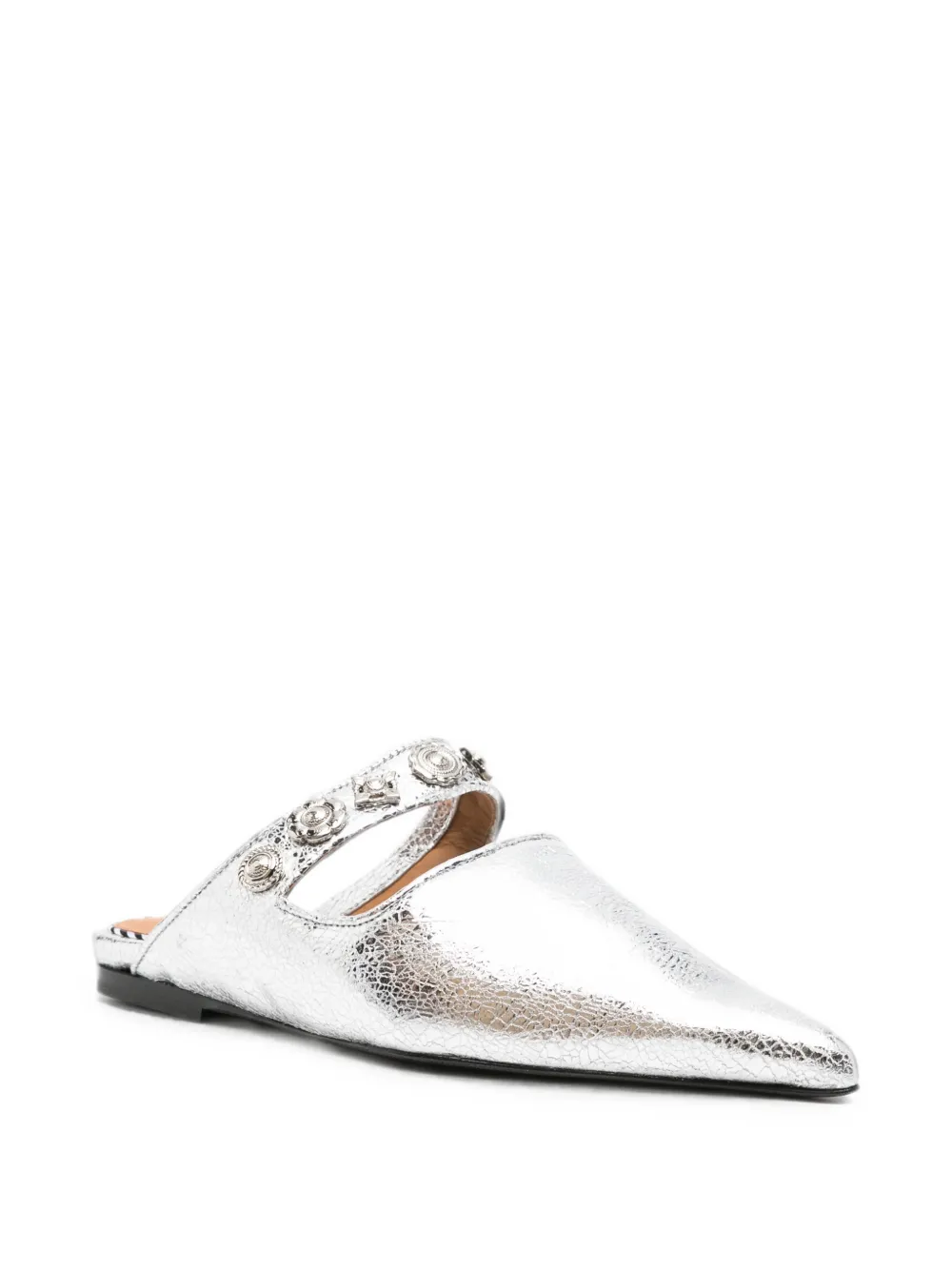Toga Pulla stud-embellished pointed-toe mules Zilver
