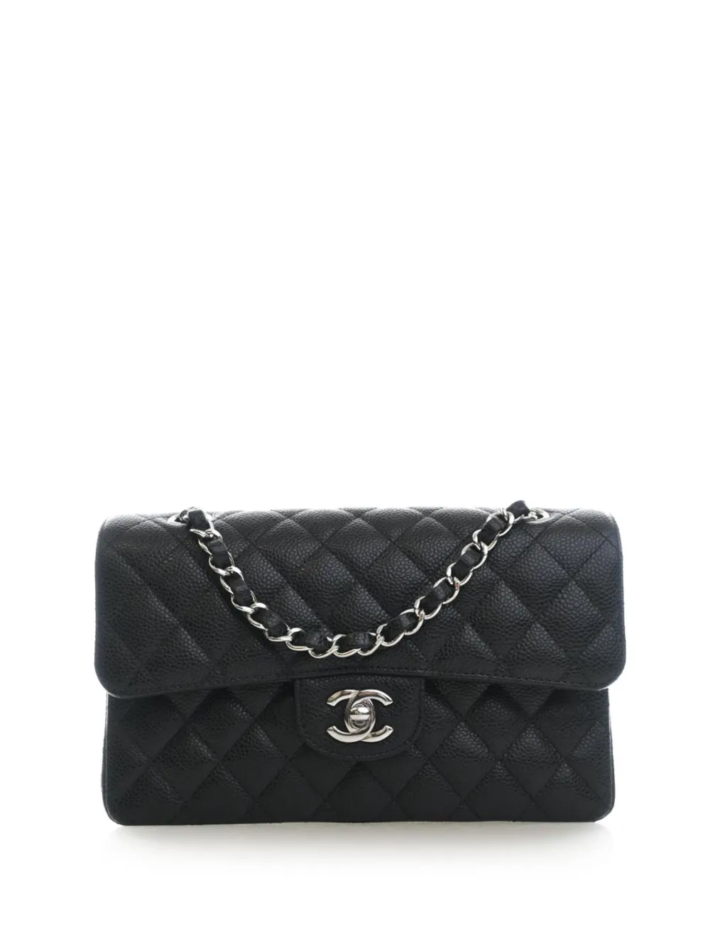 CHANEL Pre-Owned 2021-2026 Small Classic Caviar Double Flap shoulder bag - Nero