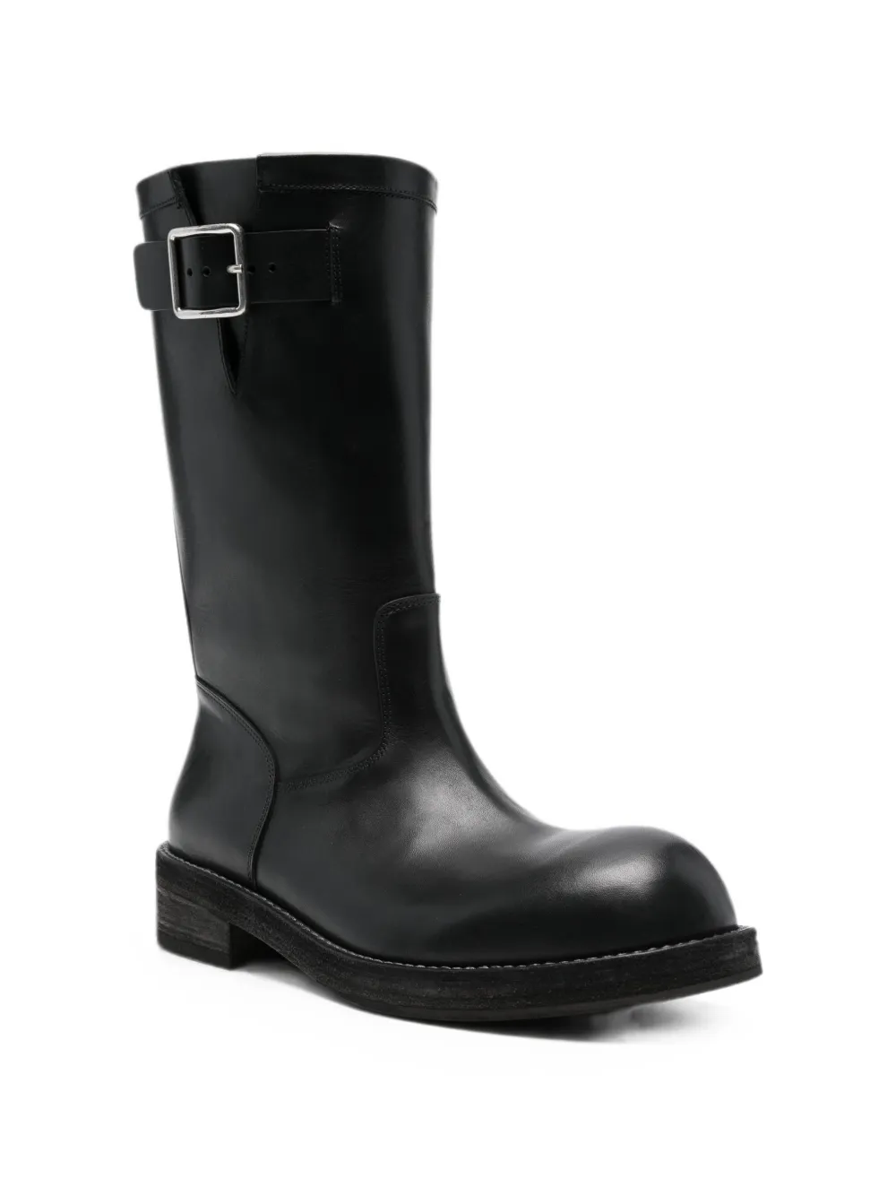 Ann Demeulemeester Neldor buckle-detail leather boots Zwart