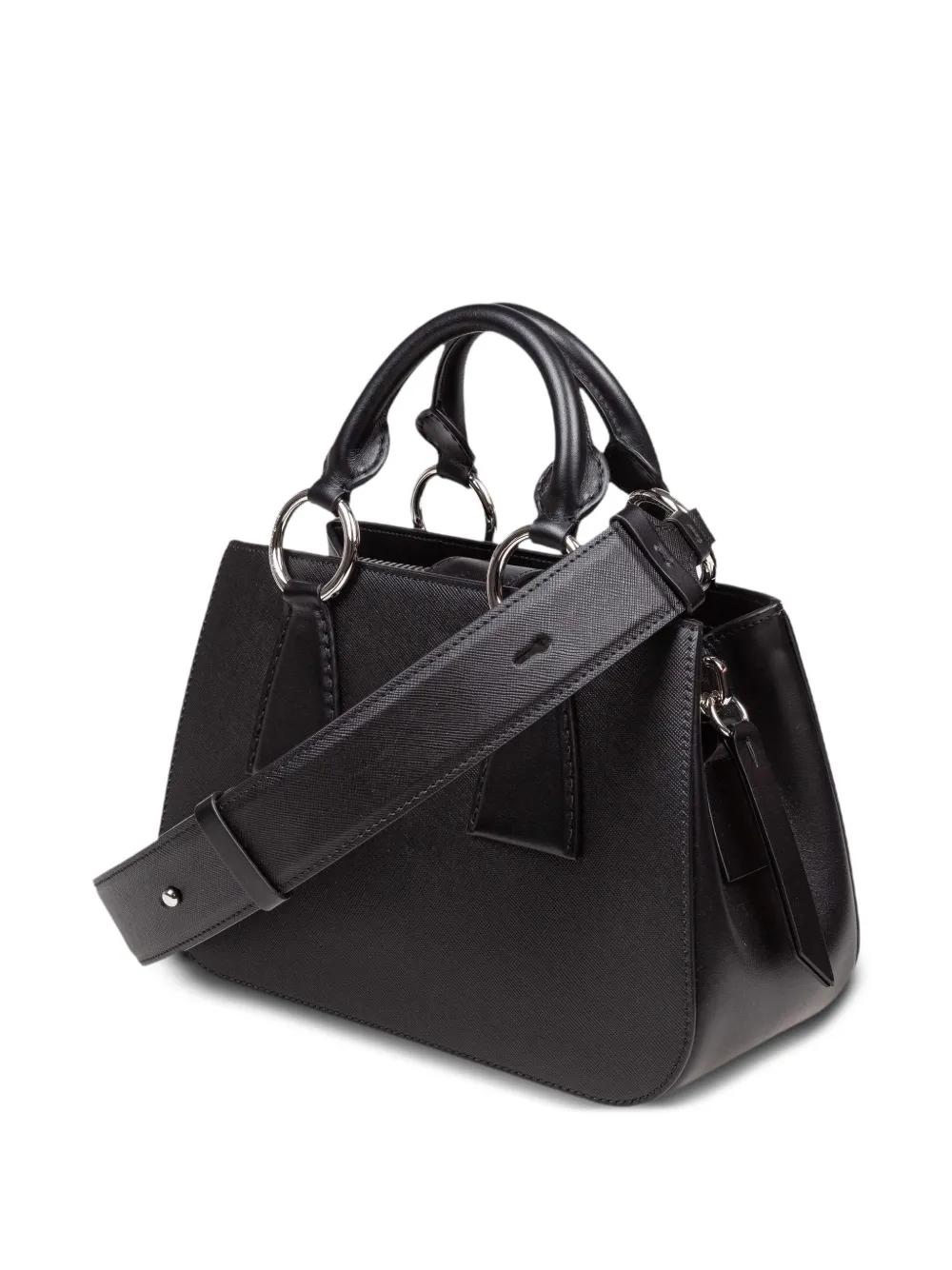 Maison Margiela Four Stitch Leather Tote Bag in Black, view 3