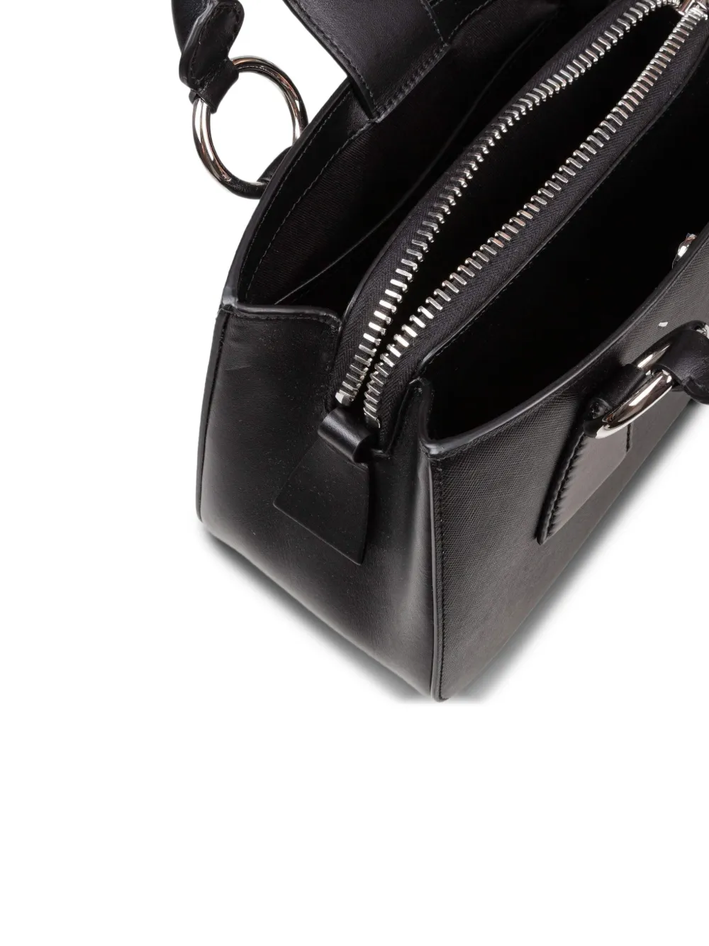 Maison Margiela Four Stitch Leather Tote Bag in Black, view 5