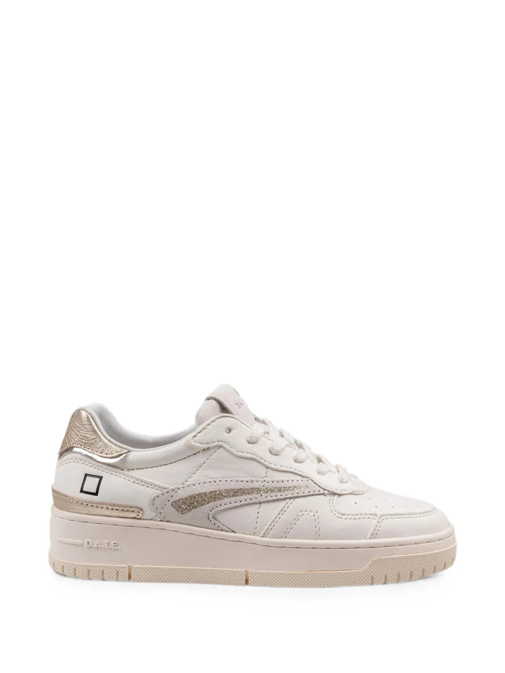 D.A.T.E. Torneo panelled leather sneakers - Nude