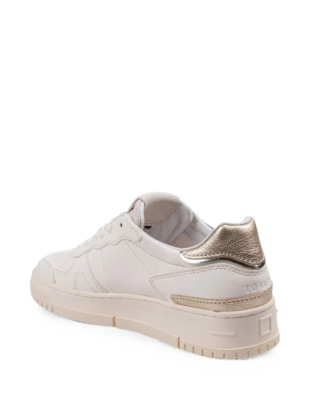 D.A.T.E. Torneo panelled leather sneakers Beige