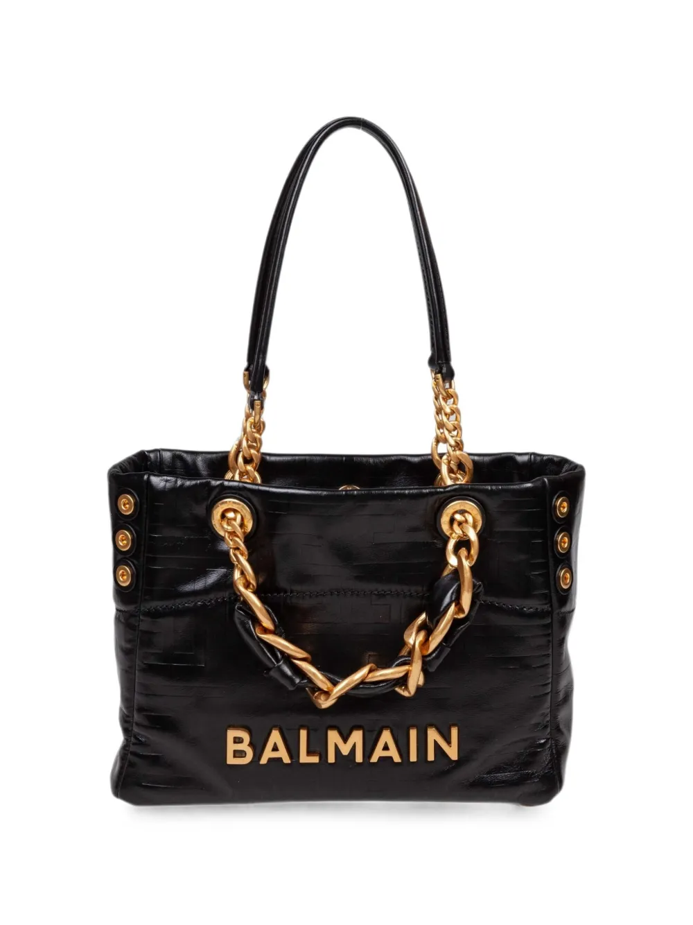 Balmain small 1945 Monogram handbag - Nero