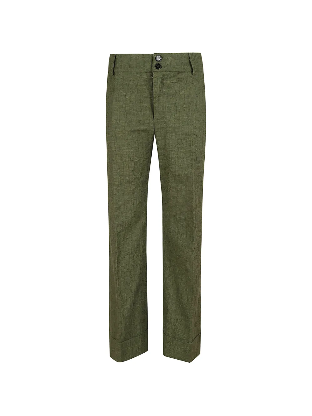 La DoubleJ Hendrix high-waisted turn-up trousers - Green
