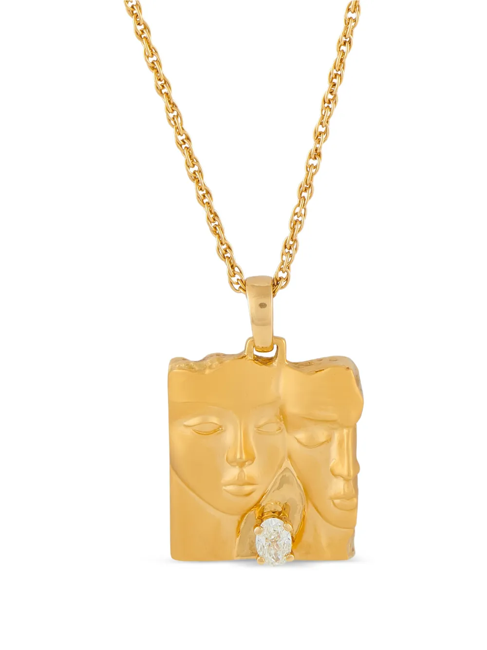 Carrera Y Carrera diamond human-form necklace - Oro