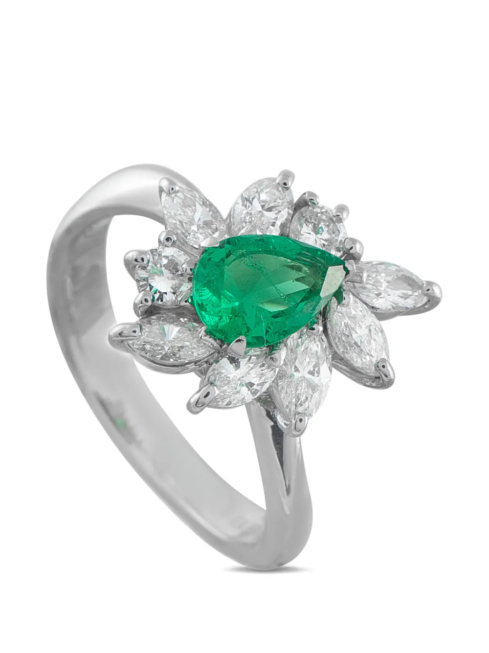 LB Exclusive emerald and diamond ring - Argento