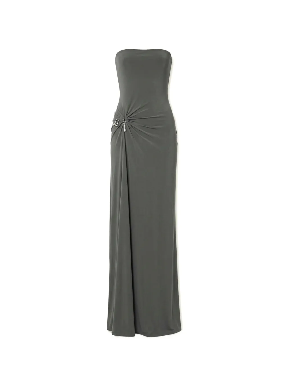 Grace Ling Relic Charms strapless maxi dress - Grigio