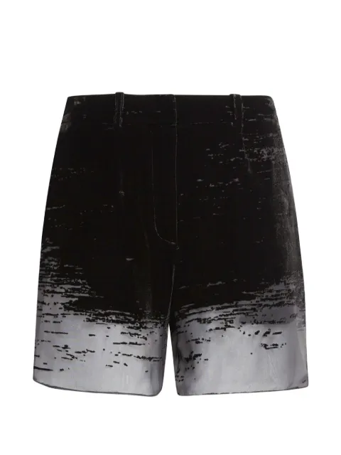 Grace Ling Glitch sheer-effect shorts