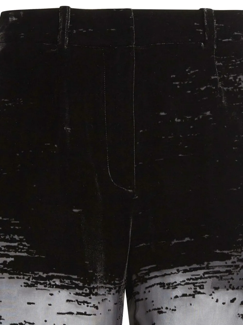 Grace Ling Glitch shorts met doorzichtig effect Zwart