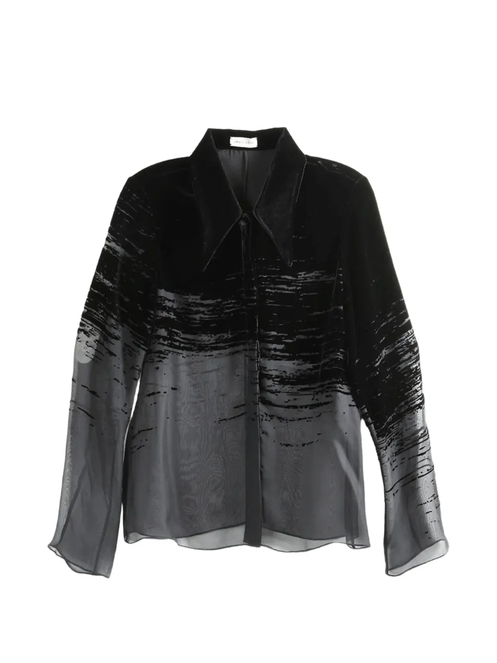 Grace Ling Camicia sartoriale Glitch - Nero