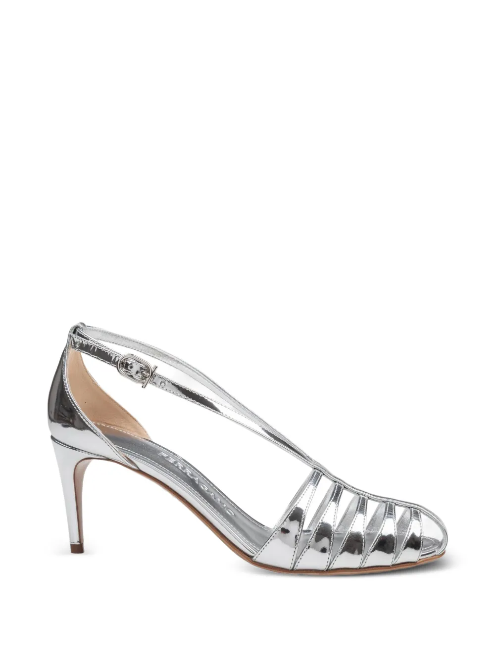 Ferragamo Gekooide sandalen met metallic-effect Zilver