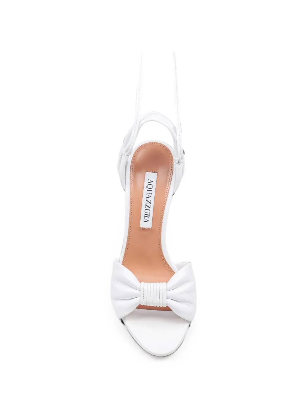 Aquazzura Carina tie-fastening leather sandals Wit