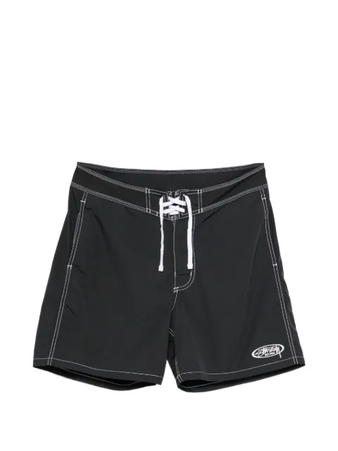 Stüssy contrast-stitch logo-patch shorts