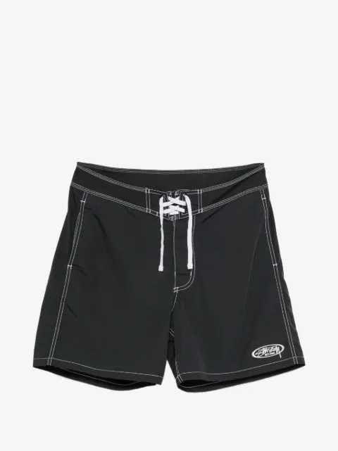 Stüssy contrast-stitch logo-patch shorts