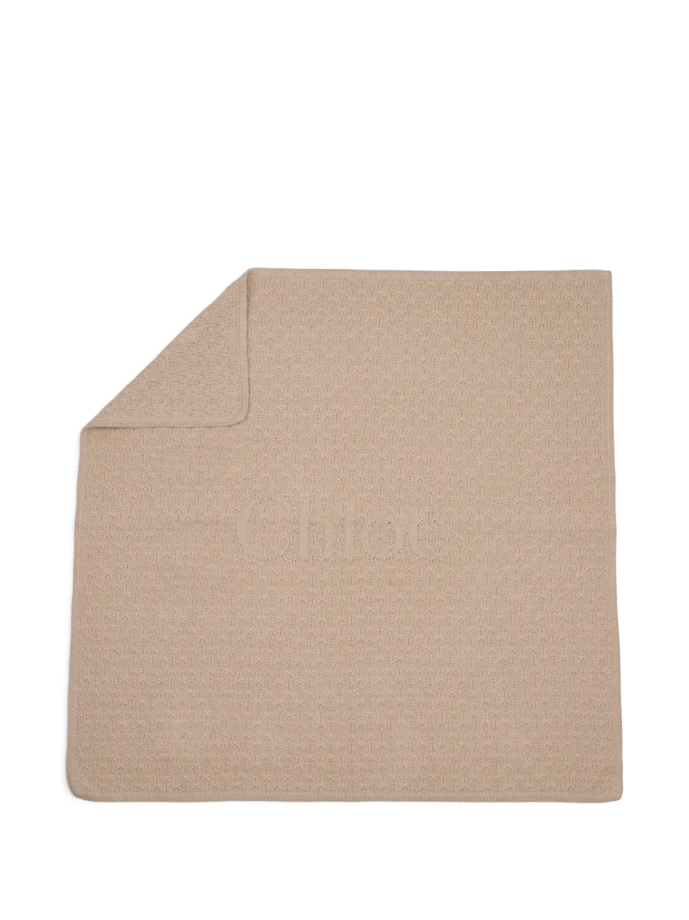 Chloé Kids Deken met logo Beige